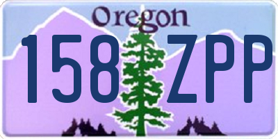 OR license plate 158ZPP
