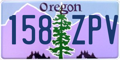OR license plate 158ZPV