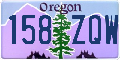 OR license plate 158ZQW