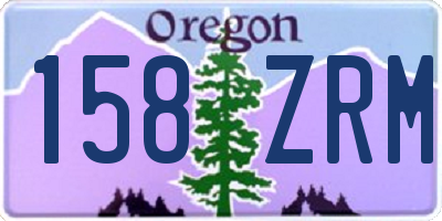 OR license plate 158ZRM