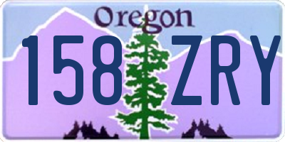 OR license plate 158ZRY