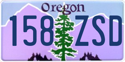 OR license plate 158ZSD