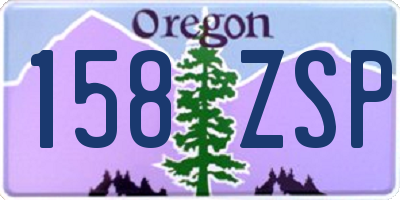 OR license plate 158ZSP