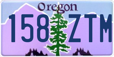 OR license plate 158ZTM