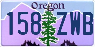 OR license plate 158ZWB