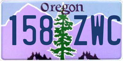 OR license plate 158ZWC