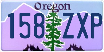 OR license plate 158ZXP