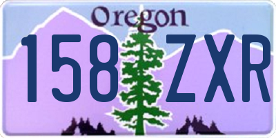 OR license plate 158ZXR