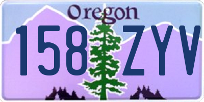 OR license plate 158ZYV