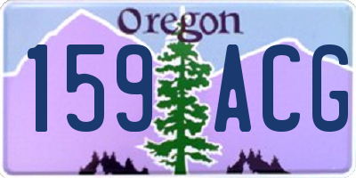 OR license plate 159ACG