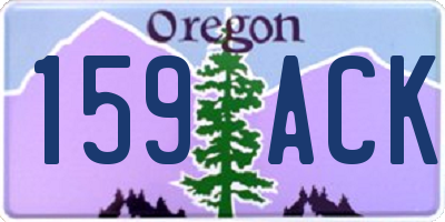 OR license plate 159ACK
