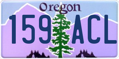 OR license plate 159ACL
