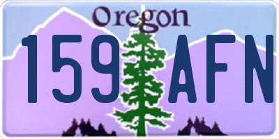 OR license plate 159AFN