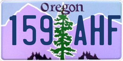OR license plate 159AHF