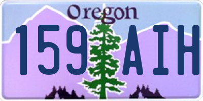 OR license plate 159AIH