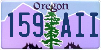 OR license plate 159AII