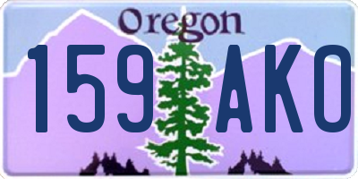 OR license plate 159AKO