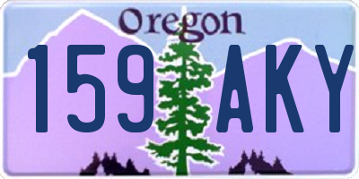 OR license plate 159AKY