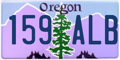OR license plate 159ALB
