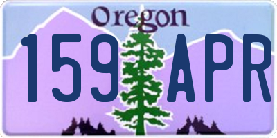 OR license plate 159APR