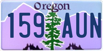 OR license plate 159AUN