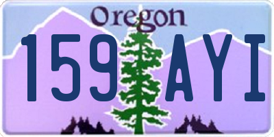 OR license plate 159AYI