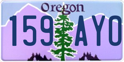 OR license plate 159AYO