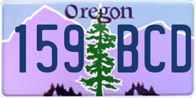 OR license plate 159BCD