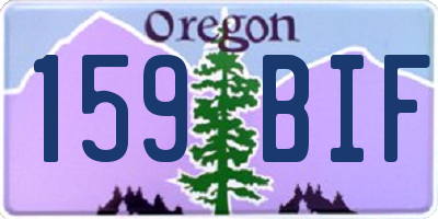 OR license plate 159BIF