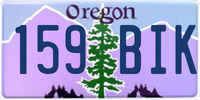 OR license plate 159BIK