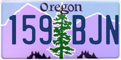 OR license plate 159BJN