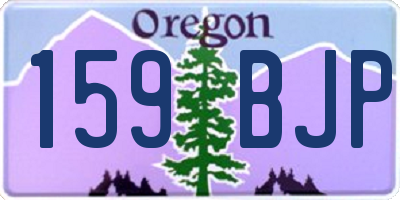 OR license plate 159BJP