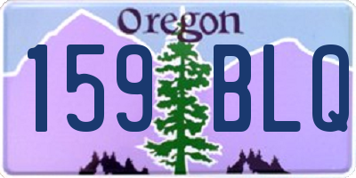 OR license plate 159BLQ