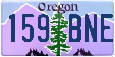 OR license plate 159BNE