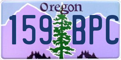 OR license plate 159BPC