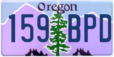 OR license plate 159BPD