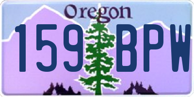 OR license plate 159BPW