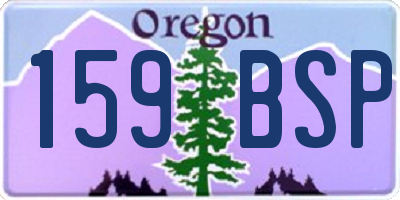 OR license plate 159BSP