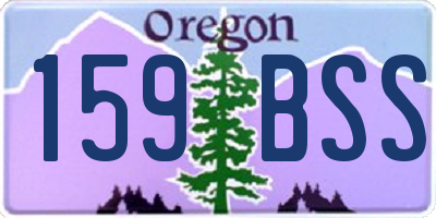 OR license plate 159BSS