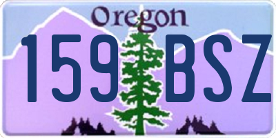 OR license plate 159BSZ