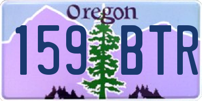 OR license plate 159BTR