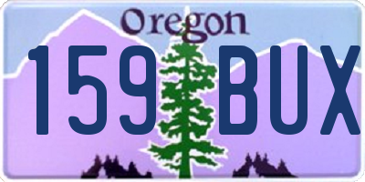 OR license plate 159BUX