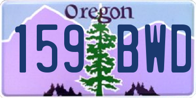 OR license plate 159BWD