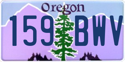 OR license plate 159BWV
