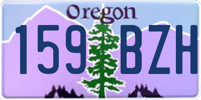 OR license plate 159BZH