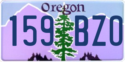 OR license plate 159BZO