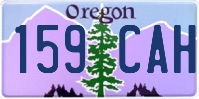 OR license plate 159CAH