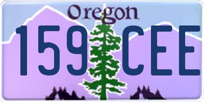 OR license plate 159CEE