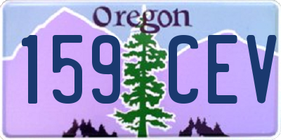 OR license plate 159CEV
