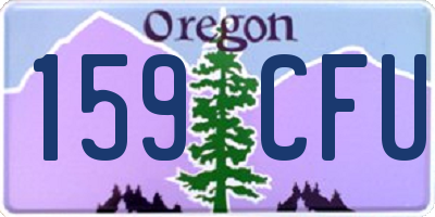 OR license plate 159CFU